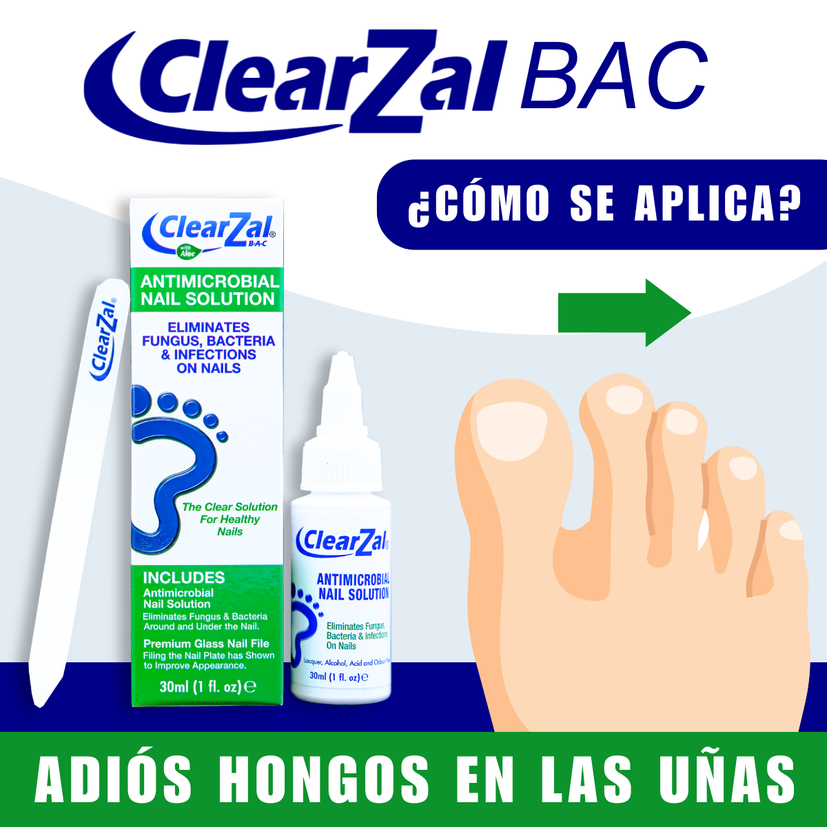 ClearZal BAC - Elimina Hongos en las Uñas