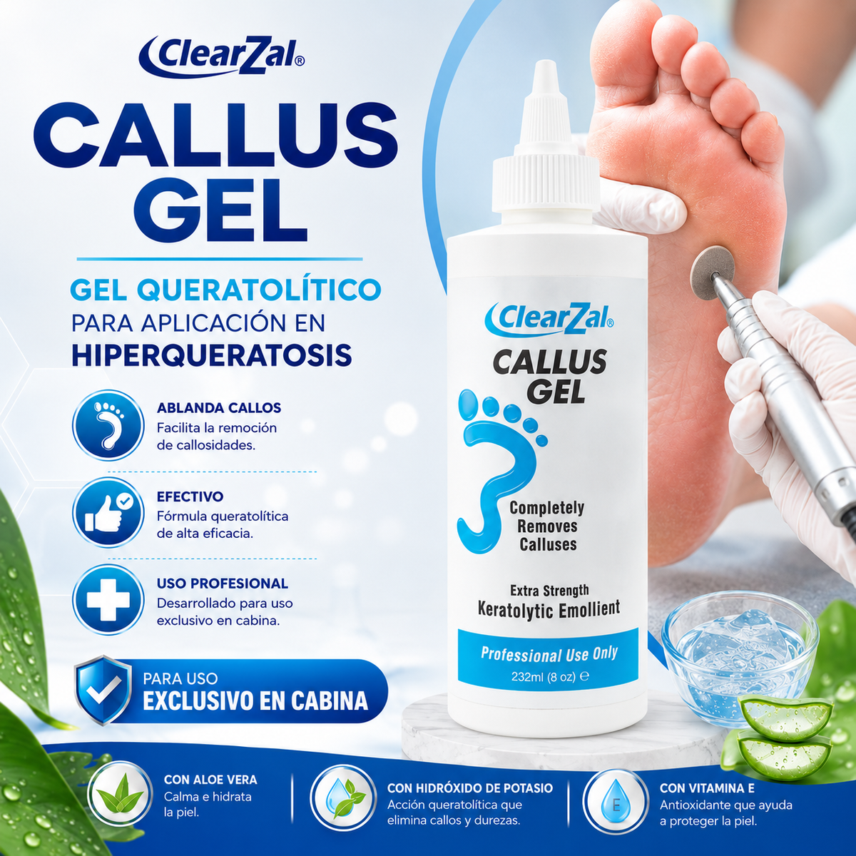 ClearZal Removedor de callos Profesional