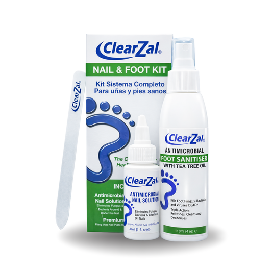 ClearZal Kit Sistema Completo - Elimina hongos en las uñas y comezón en pies